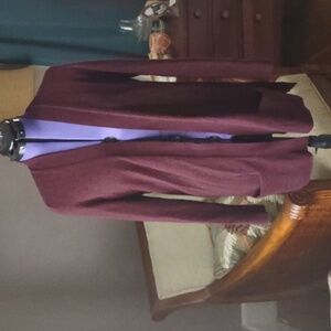 L.L. Bean Maroon Knit Cardigan